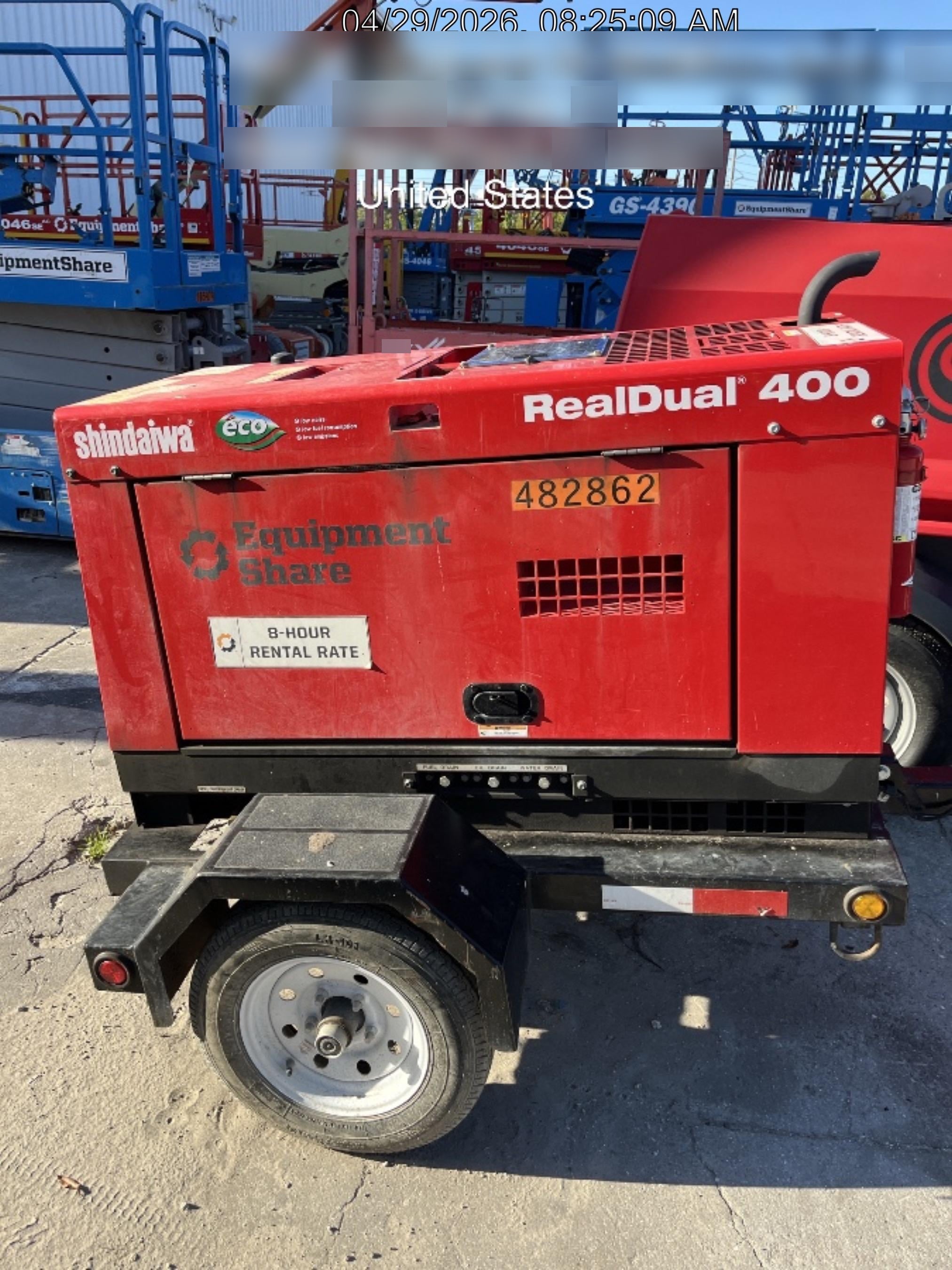2024 Shindaiwa DGW400DML Kubota D902 Engine, 23 HP, Dual Op Welder, Wire, Arc, Droop Stick, Tig, and CC Stick Functionality, Simulphase, 3 Phase and 1 Phase Gen Output, Single Axle NB Trlr, Slr Trckl Chrg 12V 12W, Fire Ext, T3