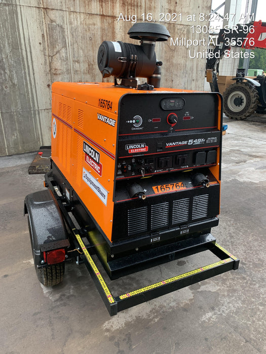 2021 Lincoln Electric Vantage 549X Ready Pak 3, ORANGE (includes trailer, cable rack, fender light kit)