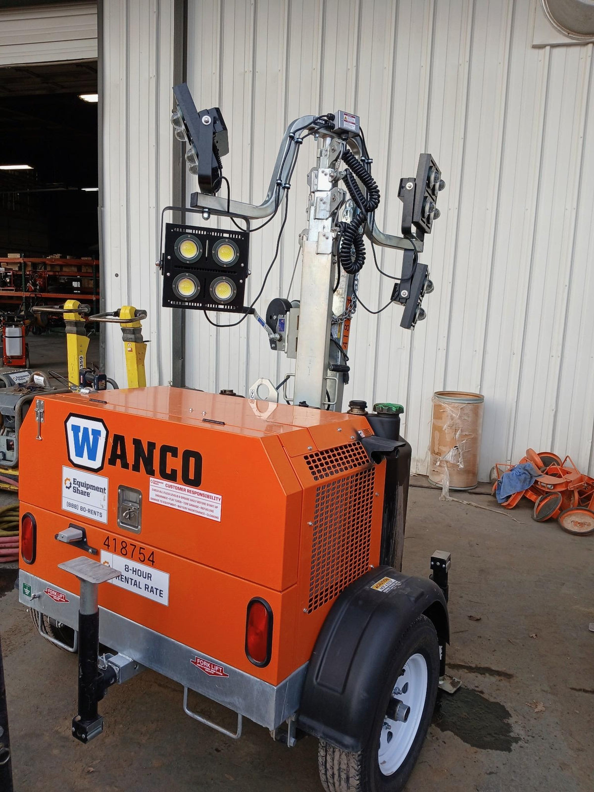 2024 Wanco WLTT-4MM4K Diesel, Deep Sea Controller, Shore Power Plug, Auto Start, (4) 350W LED Floodlights, 4kW Generator, 60 Gal Fuel Tank, 2" Ball, T3
