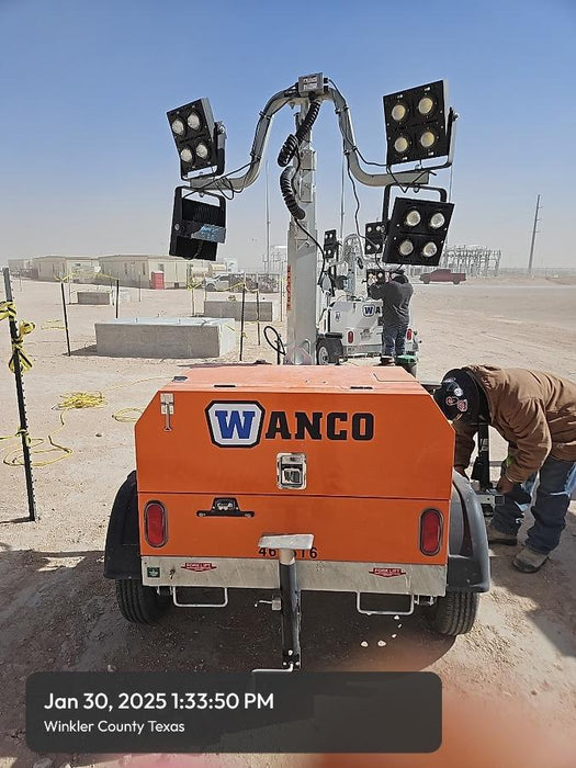 2024 Wanco WLTT-4MM4K Diesel, Deep Sea Controller, Shore Power Plug, Auto Start, (4) 350W LED Floodlights, 4kW Generator, 60 Gal Fuel Tank, 2" Ball, T3