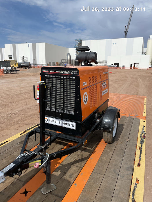 2021 Lincoln Electric Vantage 549X Ready Pak 3, ORANGE (includes trailer, cable rack, fender light kit)