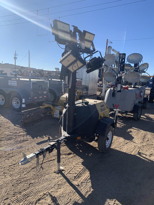 2021 Allmand NLV3GR (4) LED Light Fixture 350W, 23' Vertical Mast, 3kW Prime, Towable, Deep Sea L401, Leveling Jacks, Yanmar T4F 5.8hp