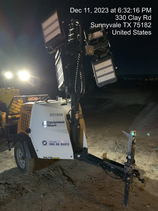 2023 Generac MLT2 Diesel, Flex Switch 120V Input, Powerzone Controller, (4) 320W LED Lights, 4kW Generator, 39.9 Gal Fuel Tank, 2" Ball, T3