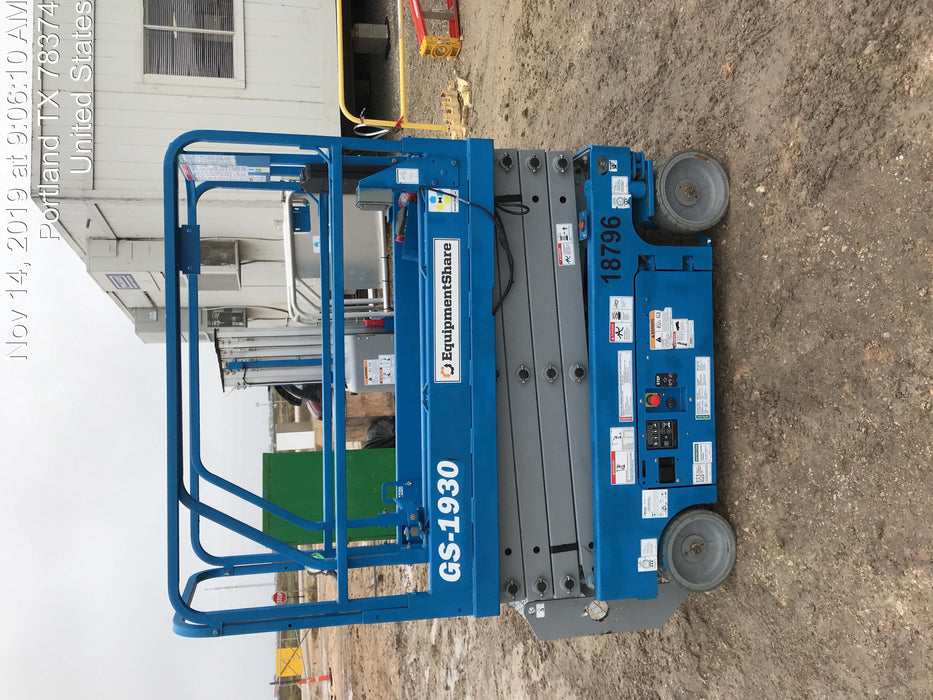 2018 Genie GS-1930 Genie GS-1930 Scissor Lift w/Standard Options