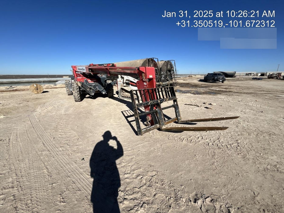 2018 Manitou 12042 Manitou MTA 12042 w/Open ROPS, Work Lights/Strobe, Aux Hyd, Solid Tires, Lift Hook, 66" Carriage, 72" Forks, Outriggers