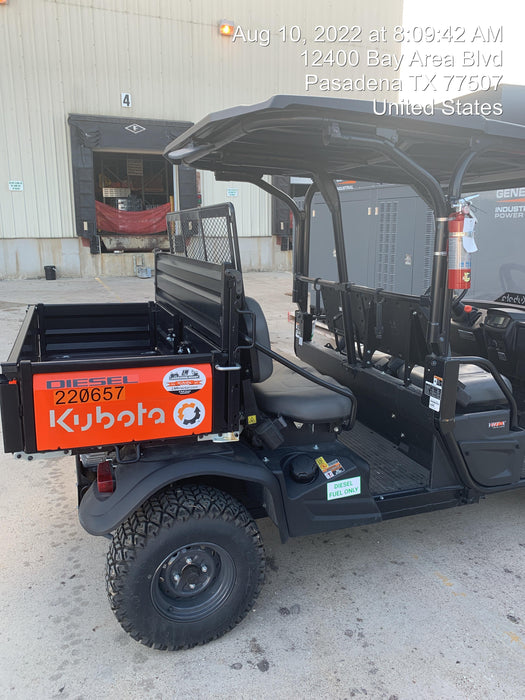 2022 Kubota RTV-X1140W-H Plastic Canopy, Windshield Acrylic Clear, LED Strobe Light, Wire Harness Kit, Back up Alarm