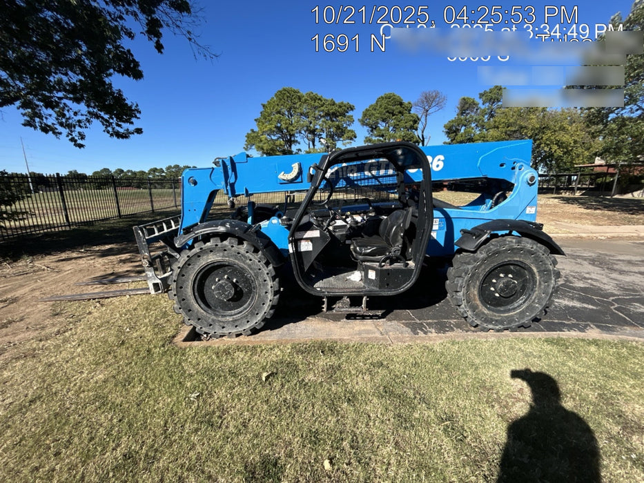2018 Genie GTH-636 Genie GTH-636 w/Open ROPS, Work Lights, Solid Tires, RH Cab Mesh, Beacon, 48" Carriage and Forks