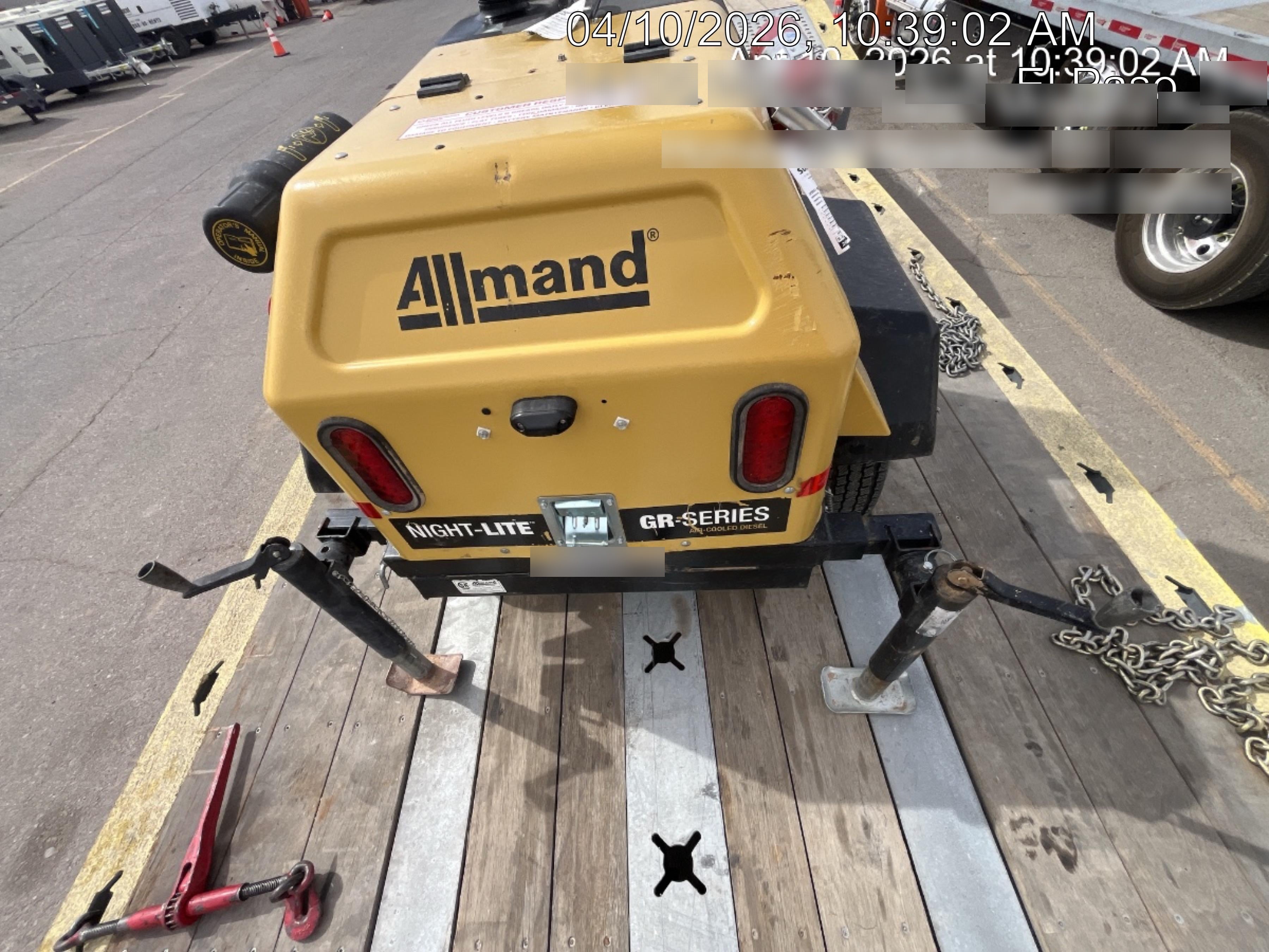 2020 Allmand NLV3GR (4) LED Light Fixture 350W, 23' Vertical Mast, 3kW Prime, Towable, Deep Sea L401, Leveling Jacks, Yanmar T4F 5.8hp
