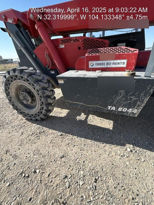 2019 Manitou MTA8044 MTA 8044 - 74 HP T4, Canopy, Worklights/Strobe, Beacon, 66" Carriage, 48" Forks, Solid Tires, Lift Hook, Aux Hydraulics
