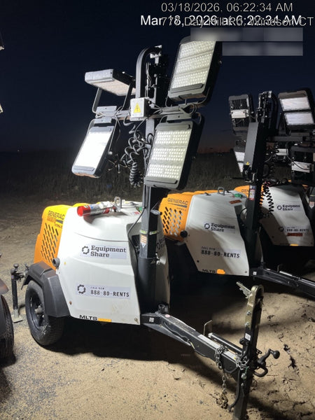 2023 Generac MLT2 Diesel, Flex Switch 120V Input, Powerzone Controller, (4) 320W LED Lights, 4kW Generator, 39.9 Gal Fuel Tank, 2" Ball, T3