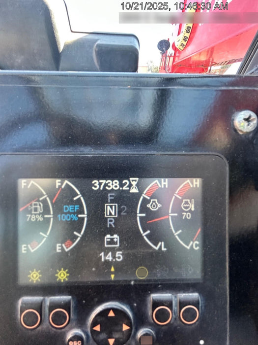 2020 Manitou MTA10055 Cab/Heat/Air, LED Work Lights, Solid Tires, Lift Hook, Beacon, Auxiliary Hydraulics w/66" Carriage and 60" Forks