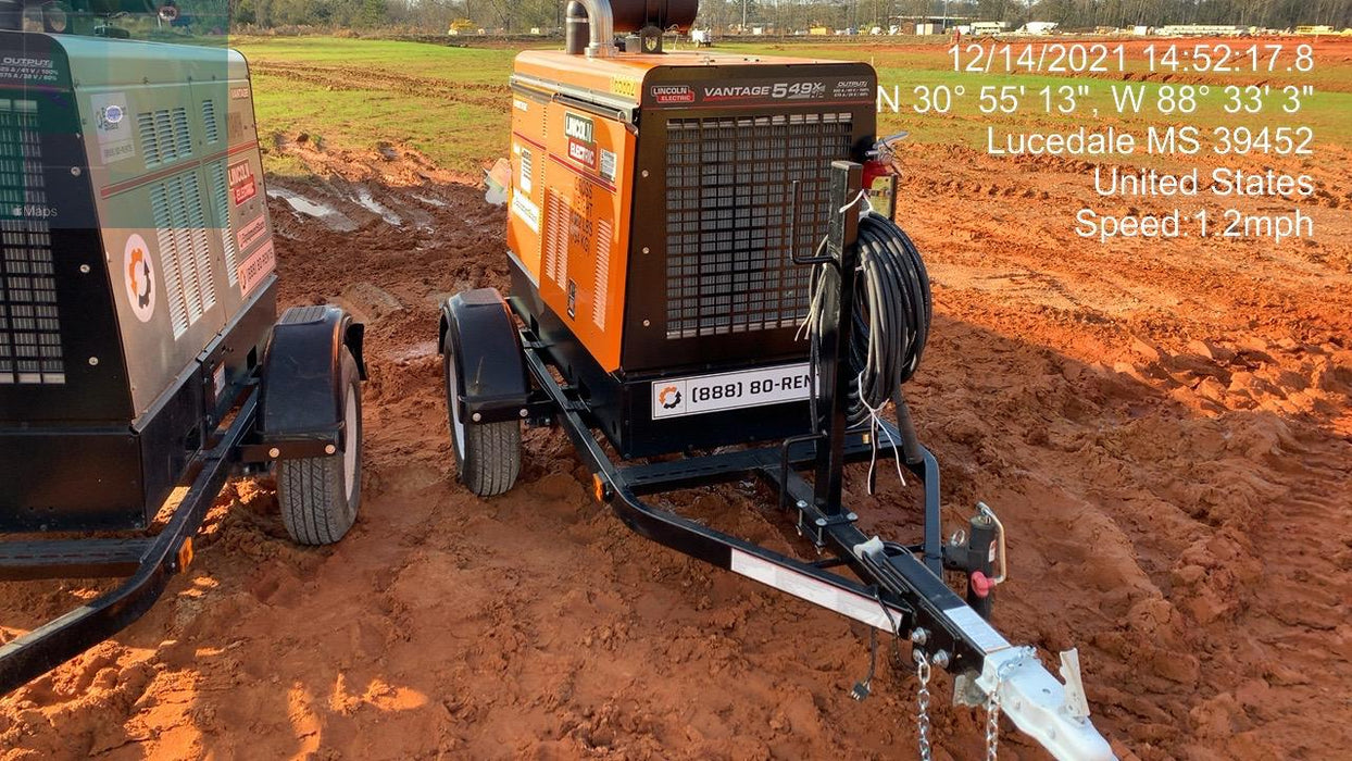 2021 Lincoln Electric Vantage 549X Ready Pak 3, ORANGE (includes trailer, cable rack, fender light kit)