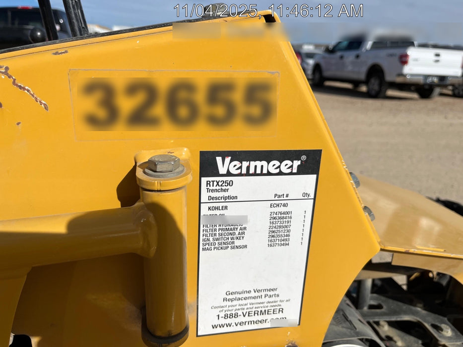 2019 VERMEER RTX250