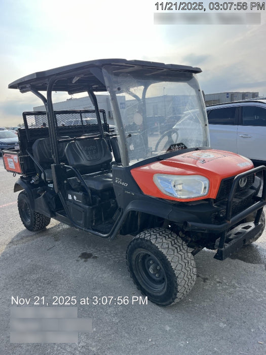 2022 Kubota RTV-X1140W-H Plastic Canopy, Windshield Acrylic Clear, LED Strobe Light, Wire Harness Kit, Back up Alarm