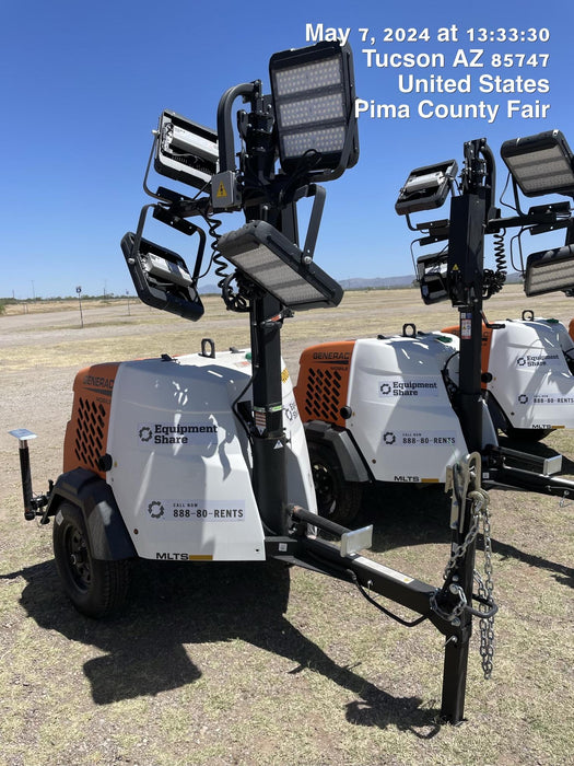 2024 Generac MLT2 Diesel, Flex Switch 120V Input, Powerzone Controller, 
(4) 320W LED Lights, 4kW Generator, 39.9 Gal Fuel Tank, 2" Ball, T3