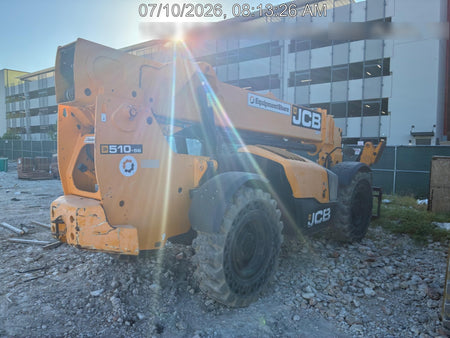 2020 JCB 510-56 Canopy, 74 HP, Solid Tires, STD Worklight, Beacon, Aux Hydraulics, Lifting Eye, Back up Alarm w/66" Carriage/60" Forks