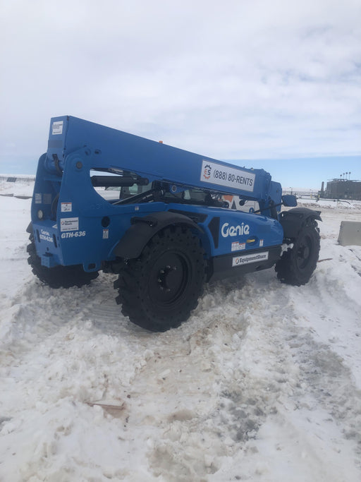 2019 Genie GTH-636 Cab/Heat/AC, Solid RT Tires, LED Work Lights, Beacon 60" QA Carriage, 48" Forks