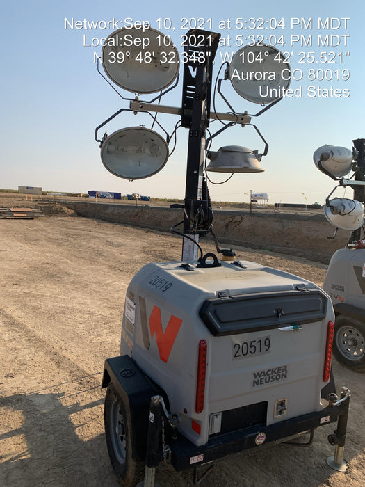 2018 Wacker Neuson LTV6L-MH Wacker Neuson LTV6L Mobile Light Tower w/Fuel Level Sensor Installed