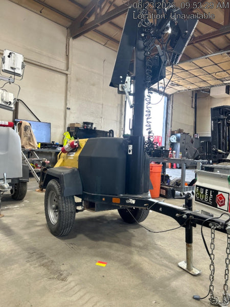 2022 Allmand NLV3GR (4) LED Light Fixture 350W, 23' Vertical Mast, 3kW Prime, Towable, Deep Sea L401, Leveling Jacks, Yanmar T4F 5.8hp