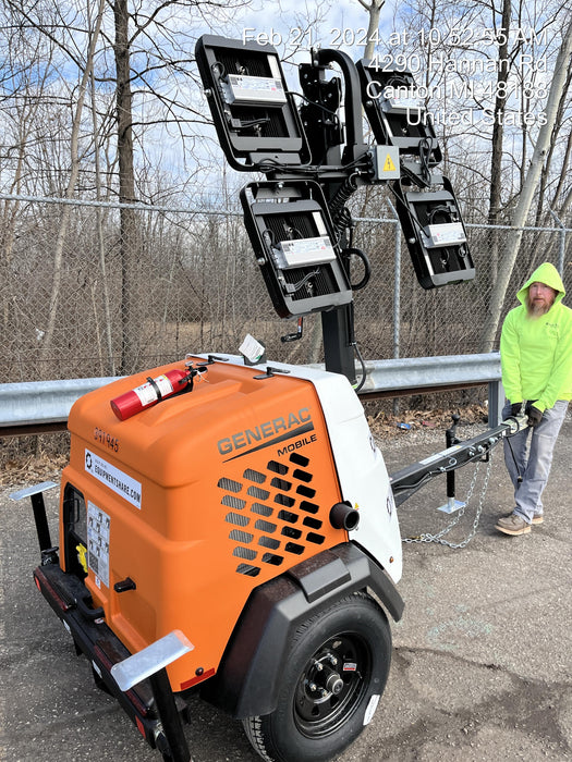 2024 Generac MLT2 Diesel, Flex Switch 120V Input, Powerzone Controller, 
(4) 320W LED Lights, 4kW Generator, 39.9 Gal Fuel Tank, 2" Ball, T3