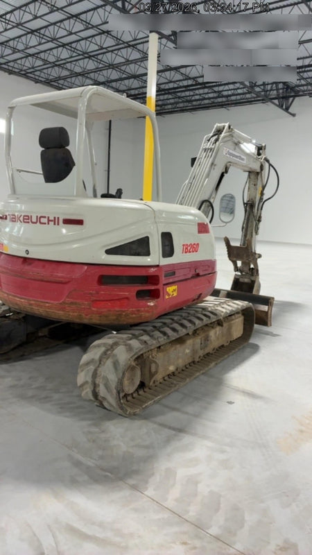 2019 Takeuchi TB260 Takeuchi TB260 Canopy w/Rubber Tracks, Auxiliary Hydraulics, Standard Blade, Manual QC
