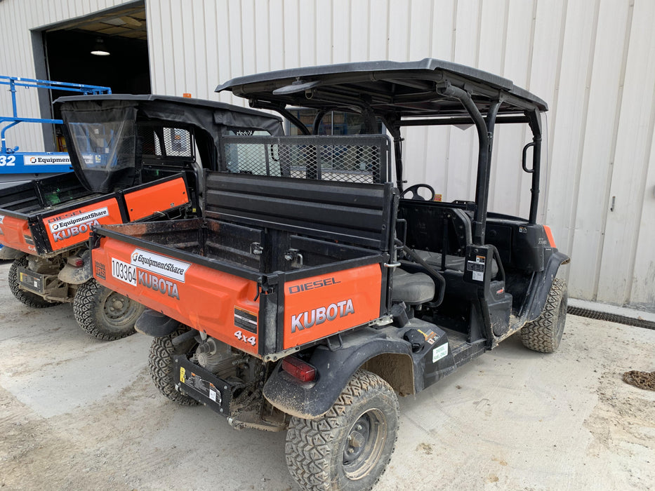 Kubota RTV-X1140W-H 4WD utility cart -LED strobe -Windshield tempered glass -Plastic canopy -Wire harness kit -Backup alarm