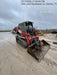 2019 Takeuchi TL10V2-CR Cab/Heat/AC, Rubber Tracks, Backup Alarm, Front & rear working Lights, Auxiliary Hydraulics, 2 Speed Travel, Engine Monitoring System, Hydraulic universal quick hitch w/76" HD smooth dirt bucket with bolt-on edge, 20.3 cubic feet capacity, 48" Pallet forks and frame