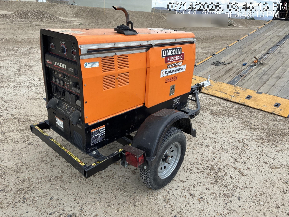 2022 Lincoln Electric LE400 Kubota V1505, Trlr, Cable Rack, Light Kit, ES Decals, T3