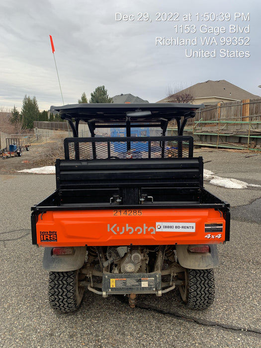 2022 Kubota RTV-X1140W-H Plastic Canopy, Windshield Acrylic Clear, LED Strobe Light, Wire Harness Kit, Back up Alarm
