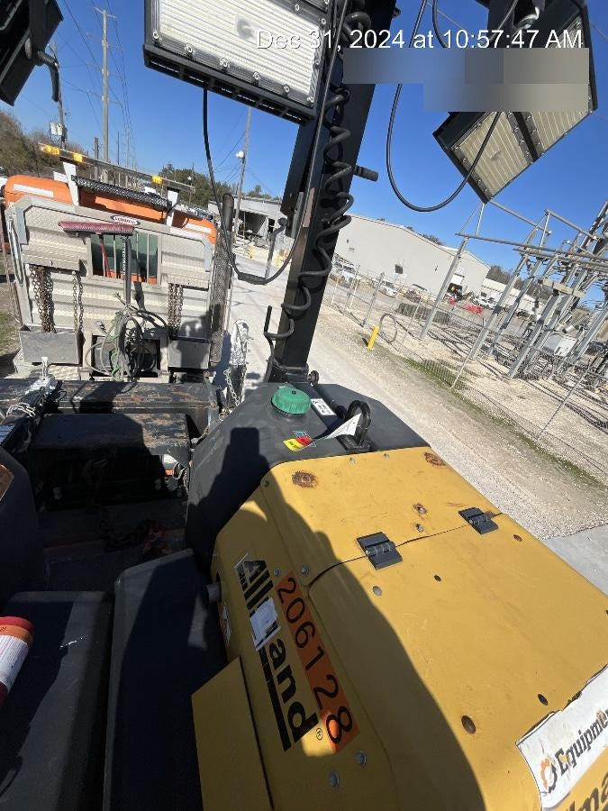 2022 Allmand NLV3GR (4) LED Light Fixture 350W, 23' Vertical Mast, 3kW Prime, Towable, Deep Sea L401, Leveling Jacks, Yanmar T4F 5.8hp