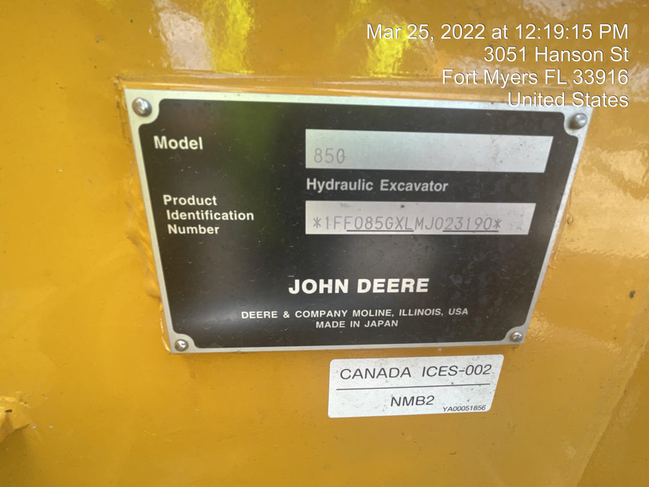 2022 JOHN DEERE 85G