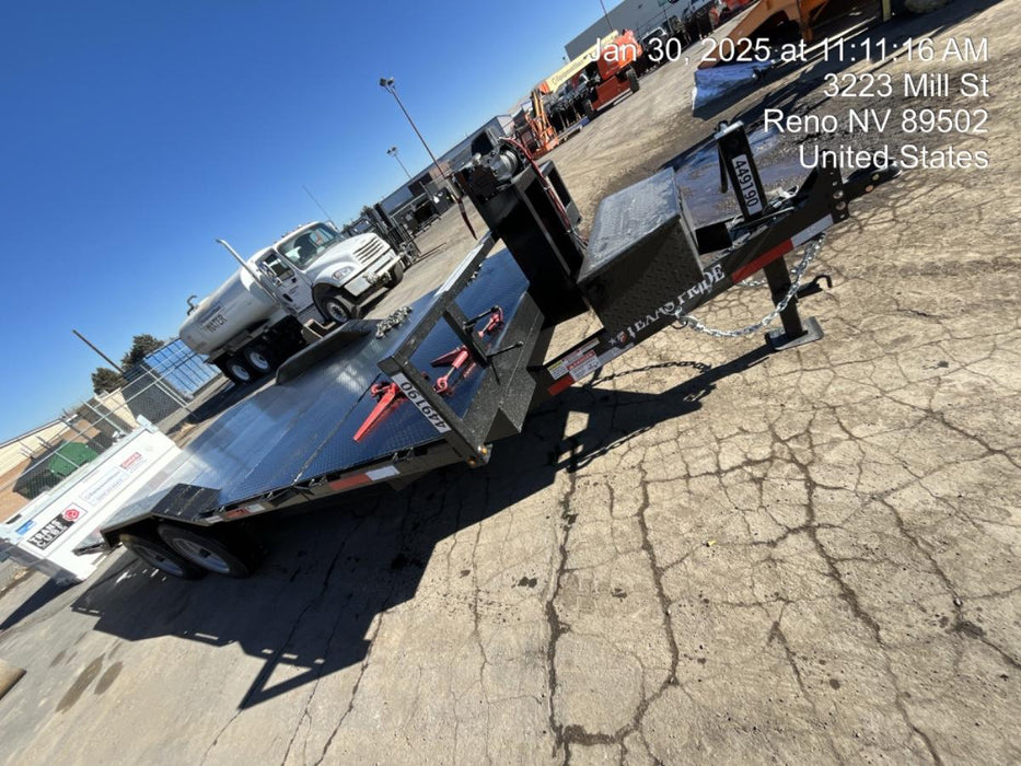 2025 TEXAS PRIDE TRAILERS 21' Lowboy Gravity Tilt Bed 14K Bumper Pull Trailer