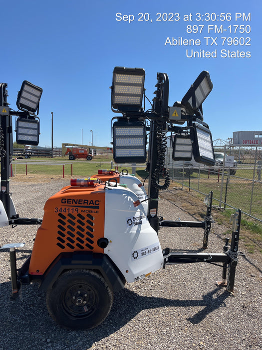 2023 Generac MLT2 Diesel, Flex Switch 120V Input, Powerzone Controller, (4) 320W LED Lights, 4kW Generator, 39.9 Gal Fuel Tank, 2" Ball, T3