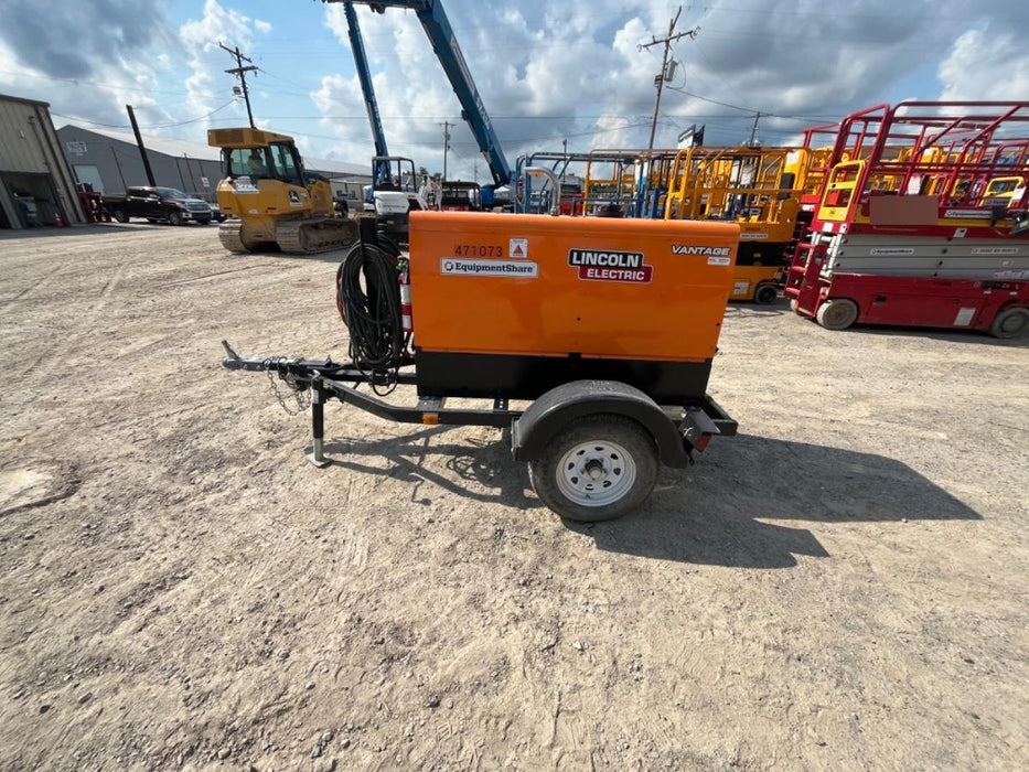 2024 Lincoln Electric Vantage 322 Welder Ready-Pak 3, Two wheel trailer, Fender and Light kit, Cable Rack, Orange