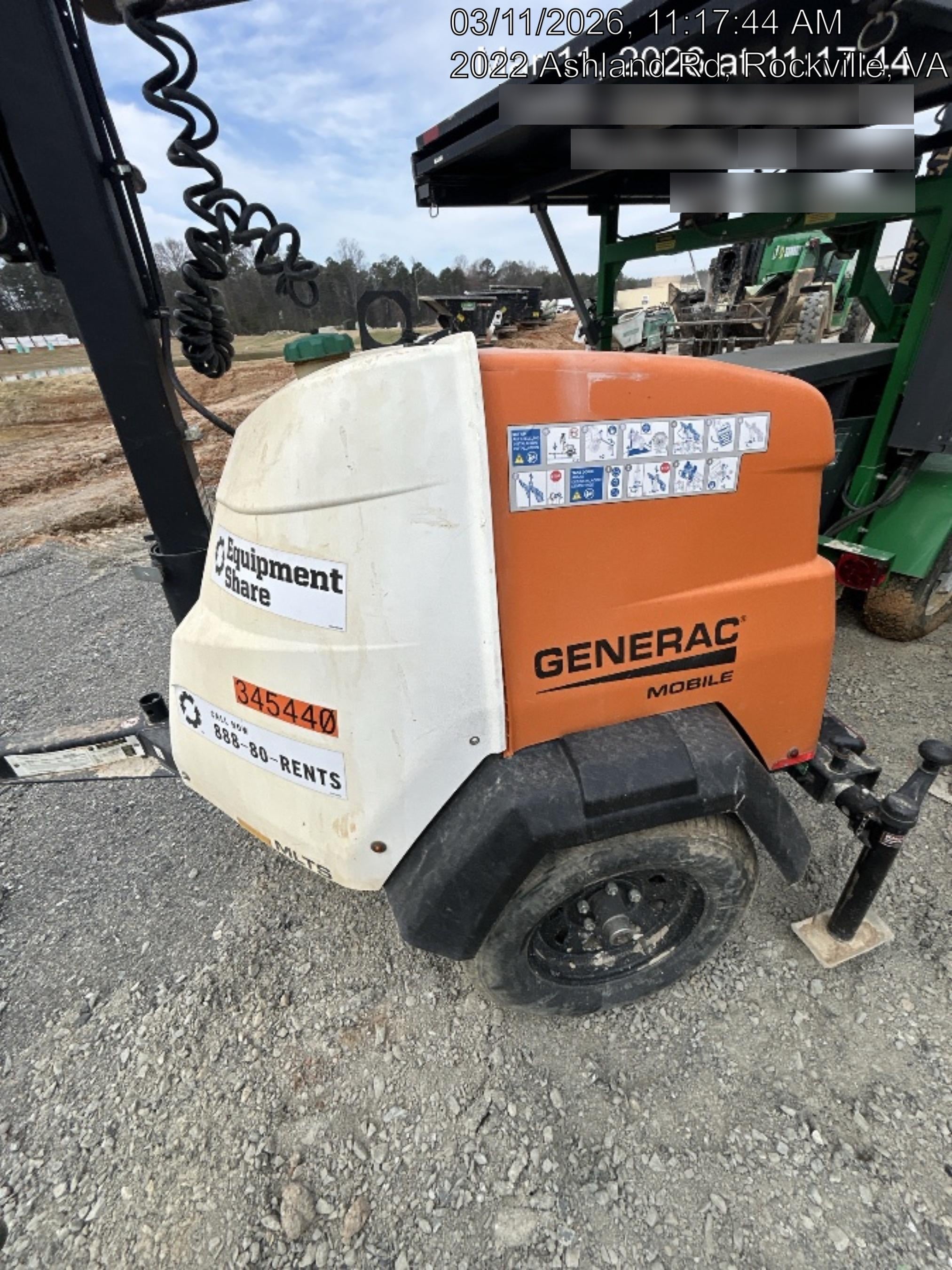 2023 Generac MLT2 Diesel, Flex Switch 120V Input, Powerzone Controller, (4) 320W LED Lights, 4kW Generator, 39.9 Gal Fuel Tank, 2" Ball, T3