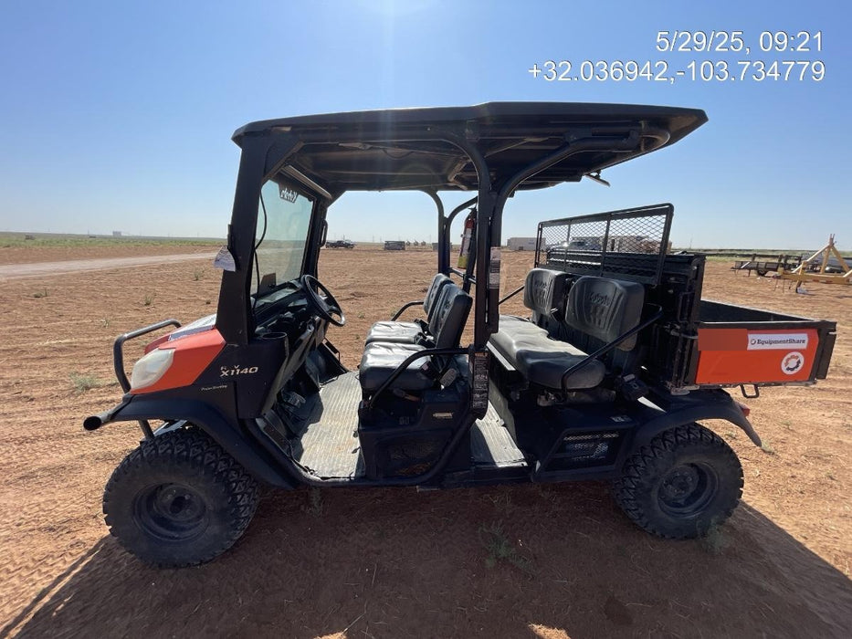 Kubota RTV-X1140W-H Kubota RTVX1140WH 4wd Utility Cart, LED Strobe, Windshield Tempered Glass, Pastic Canopy, Wire Harness Kit, Backup Alarm