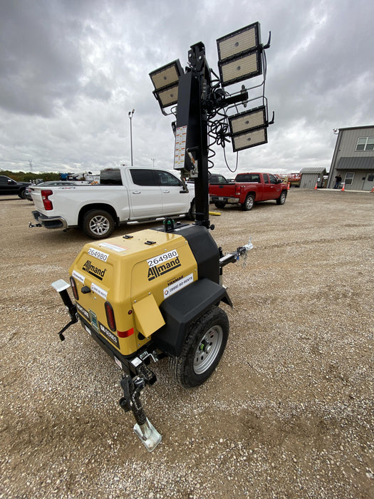 2022 Allmand NLV3GR (4) LED Light Fixture 350W, 23' Vertical Mast, 3kW Prime, Towable, ES Decals, T3