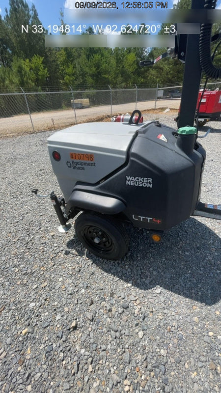 2024 Wacker Neuson LTT4 Diesel, Kohler KDW702, Deep Sea Controller, Auto Start, LED 320W, Bypass Outlet, T3