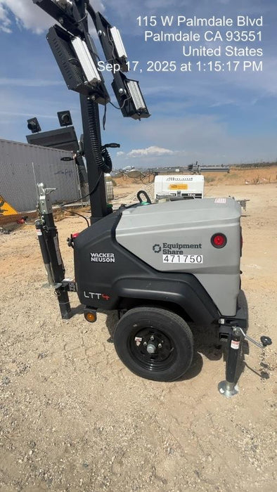 2024 Wacker Neuson LTT4 Diesel, Kohler KDW702, Deep Sea Controller, Auto Start, LED 320W, Bypass Outlet, T3