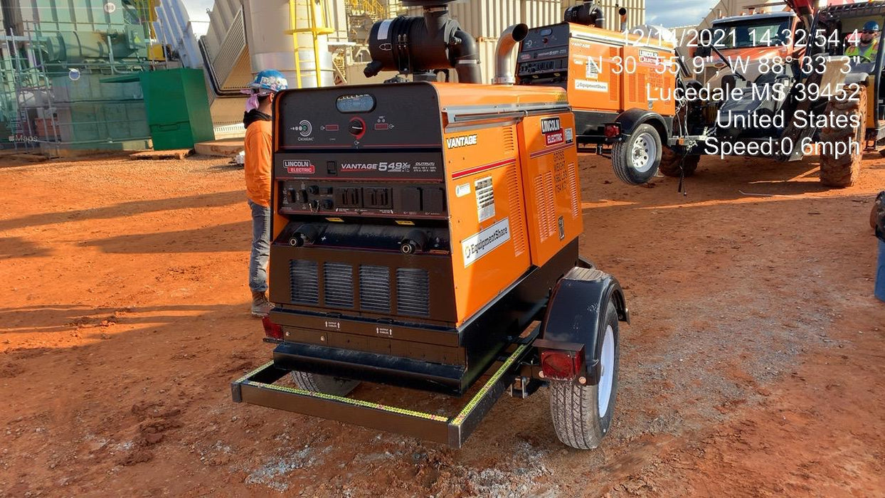 2021 Lincoln Electric Vantage 549X Ready Pak 3, ORANGE (includes trailer, cable rack, fender light kit)
