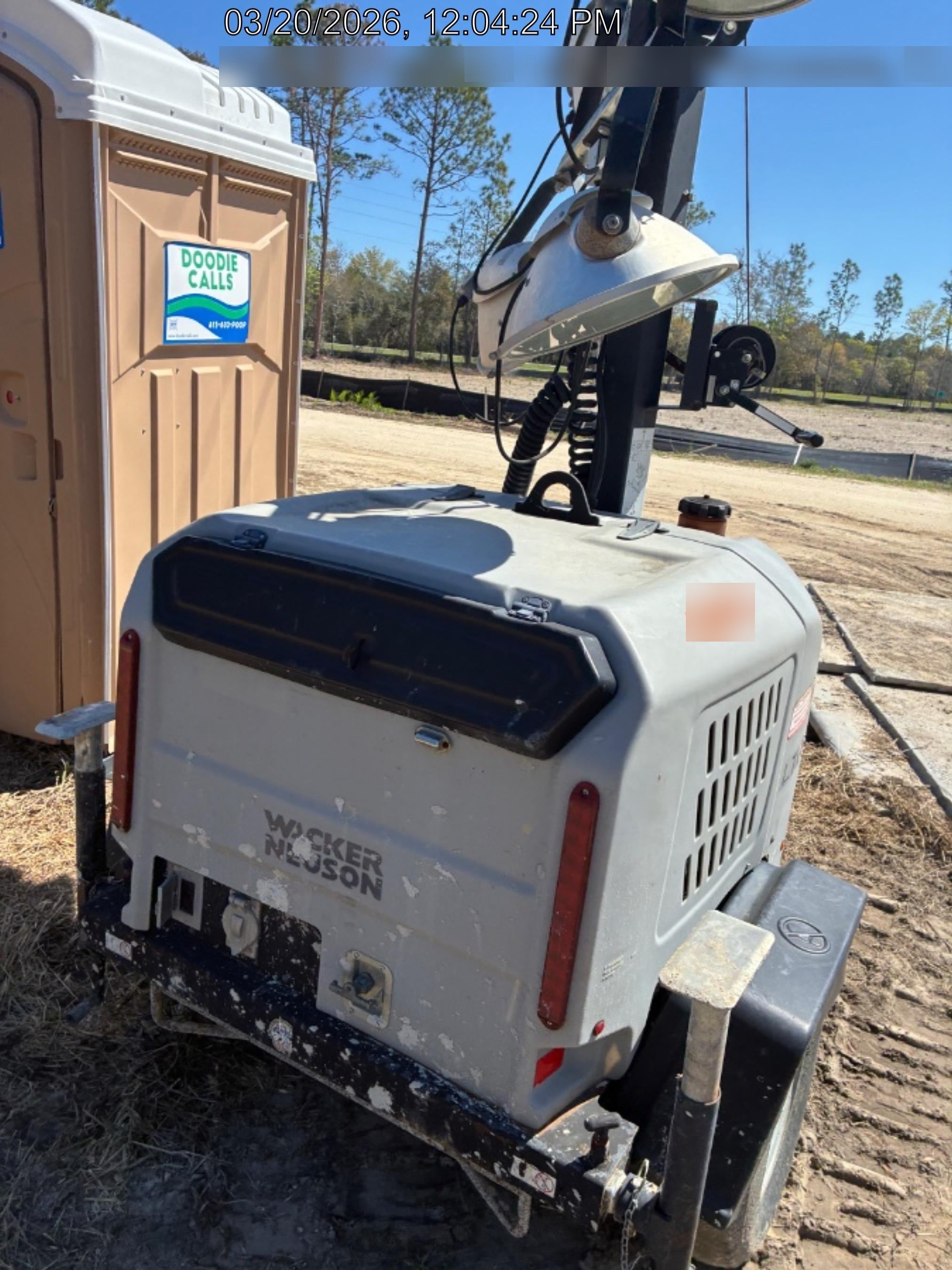 2019 Wacker Neuson LTV6L-MH Wacker Neuson LTV6L Mobile Light Tower w/Fuel Level Sensor Installed