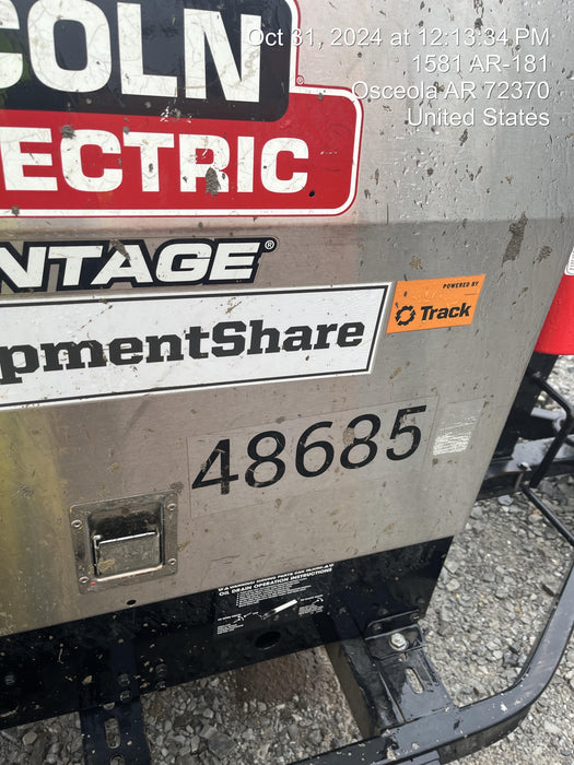 2019 Lincoln Electric Vantage 322 Ready-Pak 3, Two Wheel Trailer, Fender and Light Kit, Cable Rack