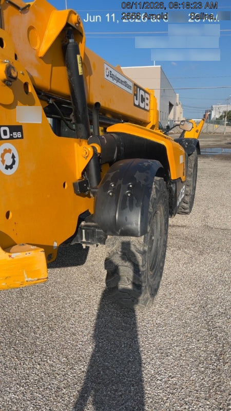 2020 JCB 510-56 Cab/Heat/Air, 74 HP, Solid Tires, STD Worklight, Beacon, Aux Hydraulics, Lifting Eye, Back up Alarm w/66" Carriage/60" Forks