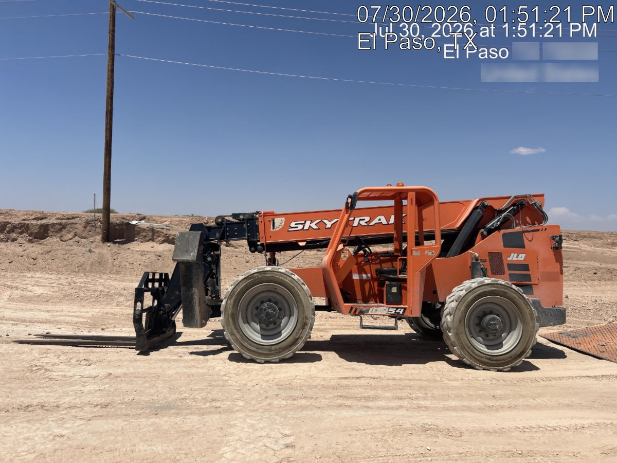 2018 Skytrak 10054 Skytrak 10054 10K Telehandler w/Open ROPS Solid Tires, LED Work Lights, Rotating Beacon, 60" Carriage/60" Forks