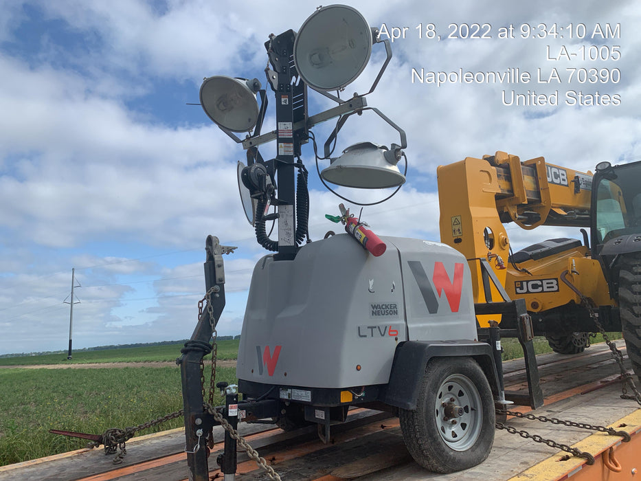 2019 Wacker Neuson LTV6L-MH Wacker Neuson LTV6L Mobile Light Tower w/Fuel Level Sensor Installed
