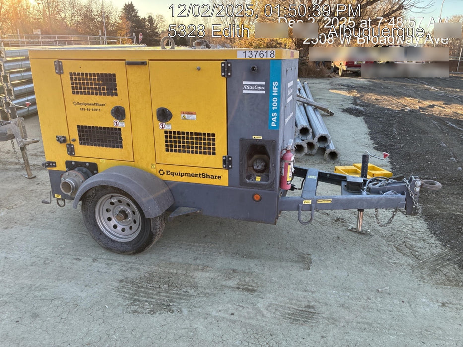 2021 ATLAS COPCO PAS 100 HF CS Enclosed