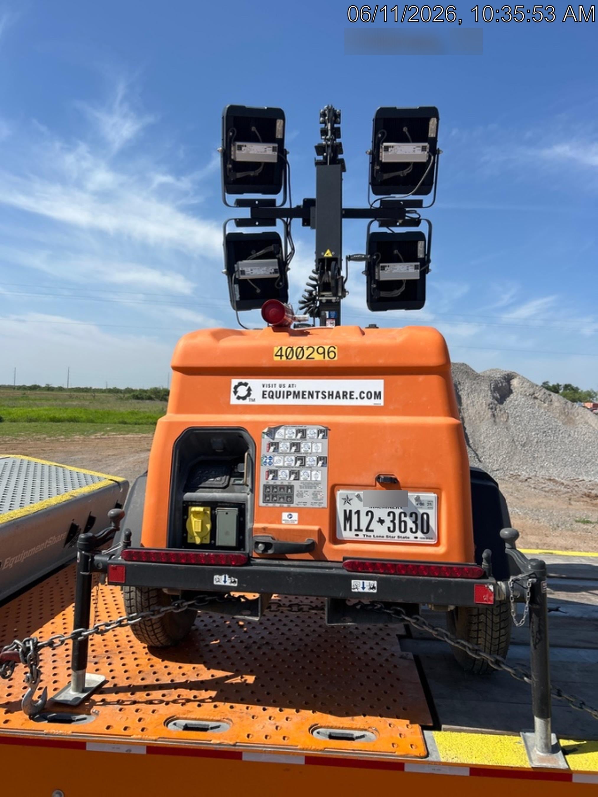 2024 Generac MLT2 Diesel, Flex Switch 120V Input, Powerzone Controller, 
(4) 320W LED Lights, 4kW Generator, 39.9 Gal Fuel Tank, 2" Ball, T3