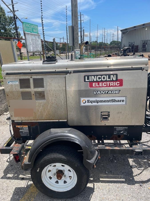 2019 Lincoln Electric Vantage 322 Welder Ready-Pak 3, Two wheel trailer, Fender and Light kit, Cable Rack