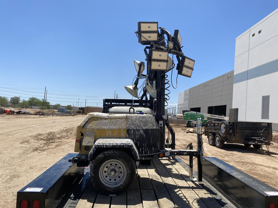 2022 Allmand NLV3GR (4) LED Light Fixture 350W, 23' Vertical Mast, 3kW Prime, Towable, Deep Sea L401, Leveling Jacks, Yanmar T4F 5.8hp