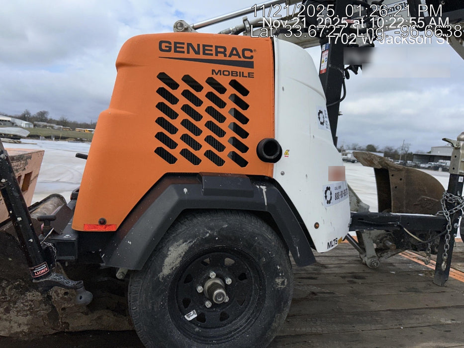 2024 Generac MLT2 Diesel, Flex Switch 120V Input, Powerzone Controller, 
(4) 320W LED Lights, 4kW Generator, 39.9 Gal Fuel Tank, 2" Ball, T3